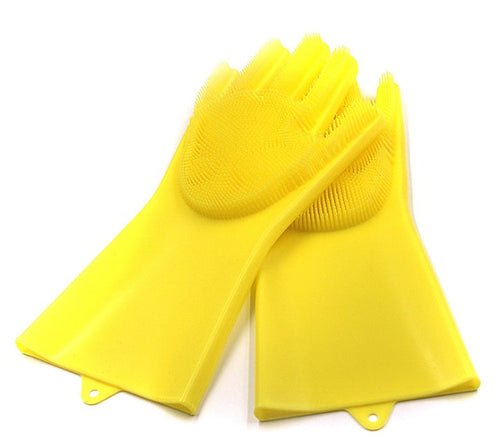 Silicone Heat - resistant Cleaning Brush Scrubbing Gloves - Yahko Merchandise