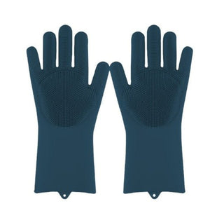 Silicone Heat - resistant Cleaning Brush Scrubbing Gloves - Yahko Merchandise