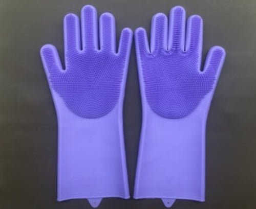 Silicone Heat - resistant Cleaning Brush Scrubbing Gloves - Yahko Merchandise