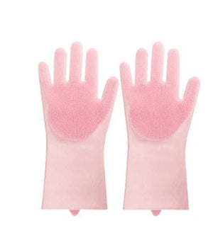 Silicone Heat - resistant Cleaning Brush Scrubbing Gloves - Yahko Merchandise