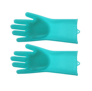 Silicone Heat - resistant Cleaning Brush Scrubbing Gloves - Yahko Merchandise