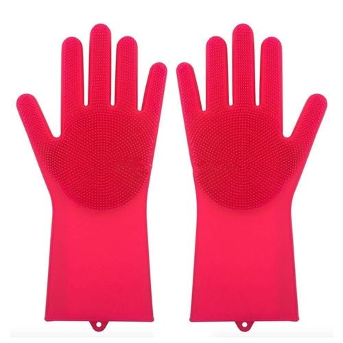 Silicone Heat - resistant Cleaning Brush Scrubbing Gloves - Yahko Merchandise