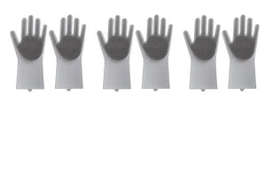Silicone Heat - resistant Cleaning Brush Scrubbing Gloves - Yahko Merchandise