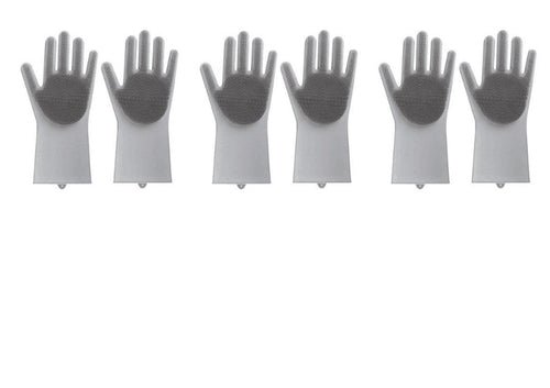Silicone Heat - resistant Cleaning Brush Scrubbing Gloves - Yahko Merchandise
