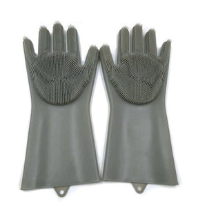 Silicone Heat - resistant Cleaning Brush Scrubbing Gloves - Yahko Merchandise