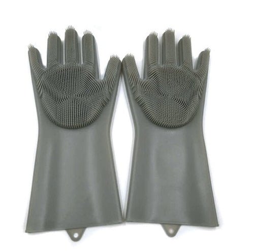 Silicone Heat - resistant Cleaning Brush Scrubbing Gloves - Yahko Merchandise