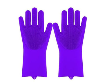 Silicone Heat - resistant Cleaning Brush Scrubbing Gloves - Yahko Merchandise