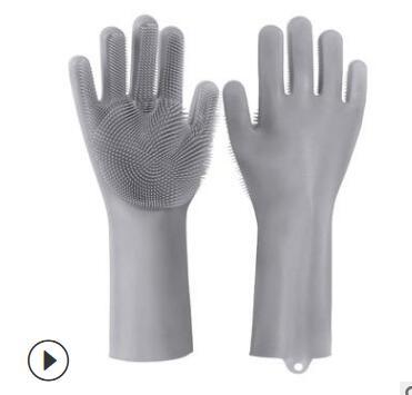 Silicone Heat - resistant Cleaning Brush Scrubbing Gloves - Yahko Merchandise