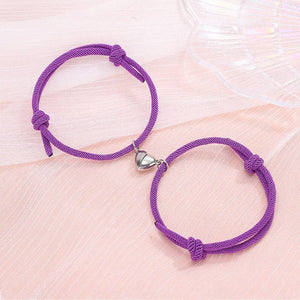 Simple Alloy Love Magnets Attracting Couple Bracelets - Yahko Merchandise