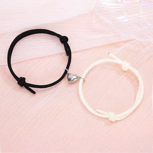 Simple Alloy Love Magnets Attracting Couple Bracelets - Yahko Merchandise