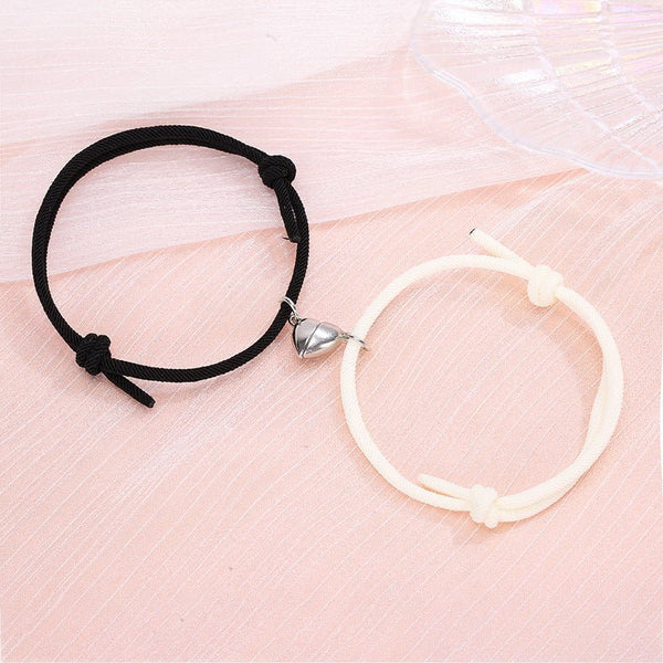 Simple Alloy Love Magnets Attracting Couple Bracelets - Yahko Merchandise