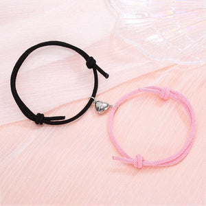 Simple Alloy Love Magnets Attracting Couple Bracelets - Yahko Merchandise