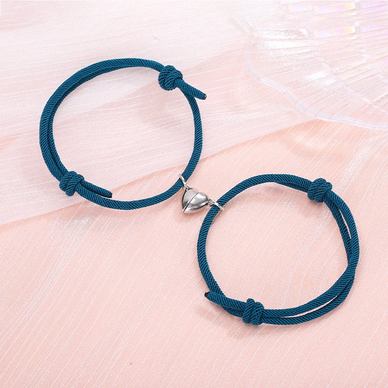 Simple Alloy Love Magnets Attracting Couple Bracelets - Yahko Merchandise