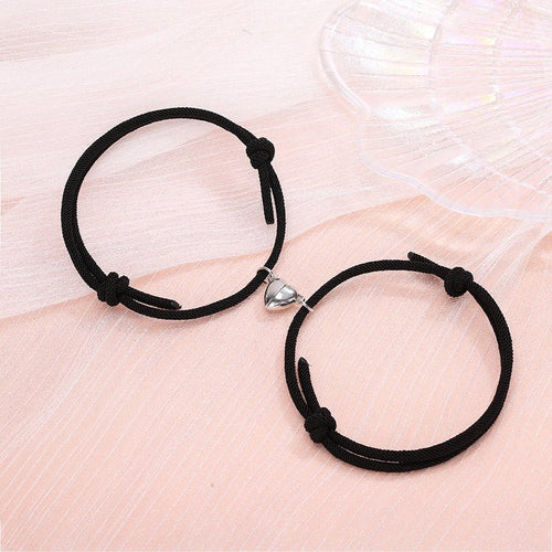 Simple Alloy Love Magnets Attracting Couple Bracelets - Yahko Merchandise