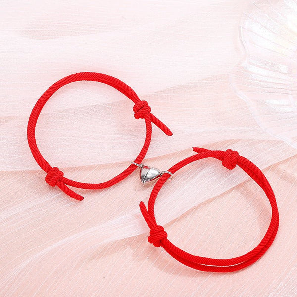 Simple Alloy Love Magnets Attracting Couple Bracelets - Yahko Merchandise