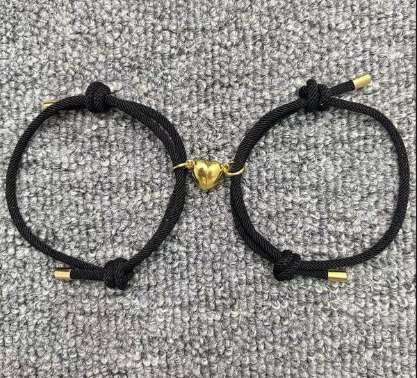 Simple Alloy Love Magnets Attracting Couple Bracelets - Yahko Merchandise