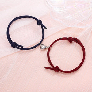 Simple Alloy Love Magnets Attracting Couple Bracelets - Yahko Merchandise