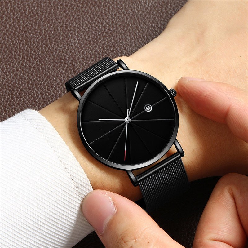 Simple calendar watch male creative waterproof quartz watch - Yahko Merchandise