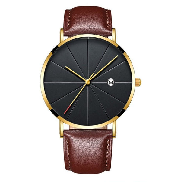 Simple calendar watch male creative waterproof quartz watch - Yahko Merchandise