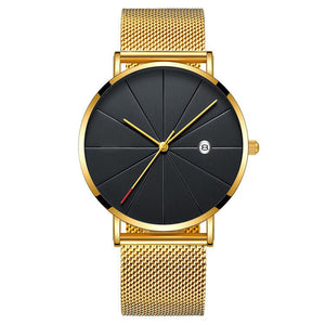 Simple calendar watch male creative waterproof quartz watch - Yahko Merchandise