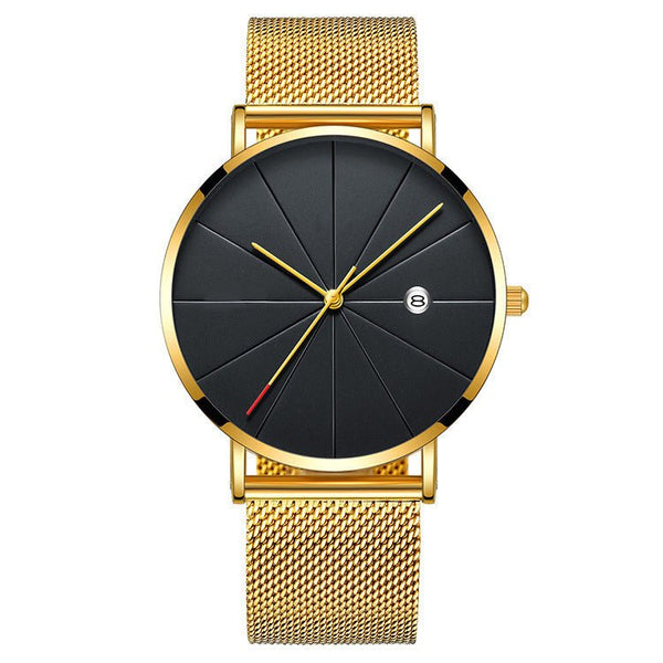 Simple calendar watch male creative waterproof quartz watch - Yahko Merchandise
