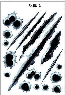 Simulation Bullet Hole Car Sticker, Car Bullet Hole Crack Car Sticker - Yahko Merchandise