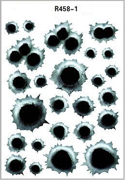 Simulation Bullet Hole Car Sticker, Car Bullet Hole Crack Car Sticker - Yahko Merchandise