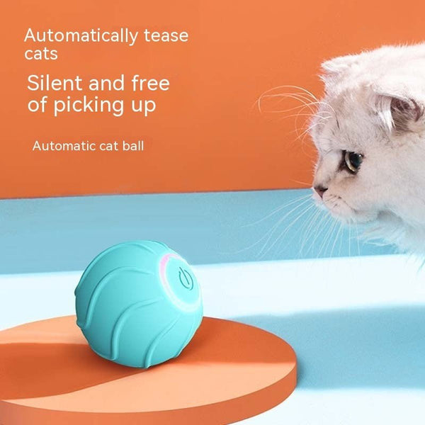 Smart Cat Toys Rolling Ball Pet Cat Owner Interactive Pets Toys Automatic Bouncing Ball USB Self Hi Teasing Kittens Jumping Ball - Yahko Merchandise