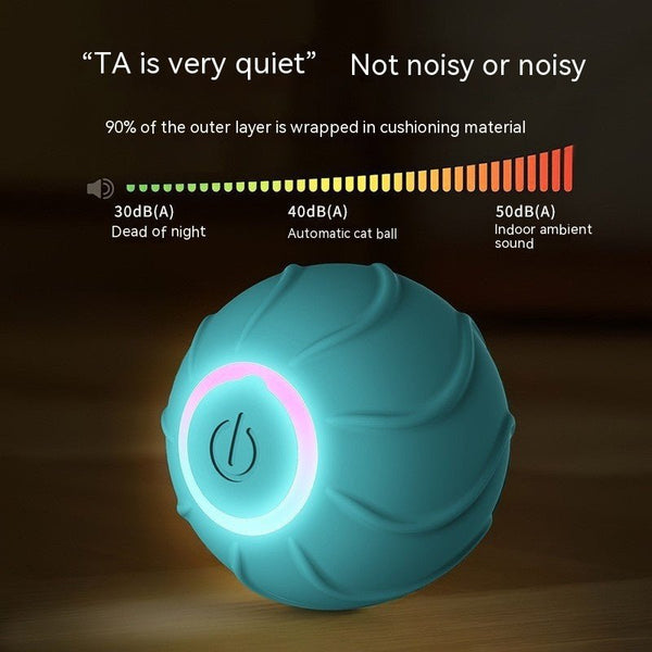 Smart Cat Toys Rolling Ball Pet Cat Owner Interactive Pets Toys Automatic Bouncing Ball USB Self Hi Teasing Kittens Jumping Ball - Yahko Merchandise
