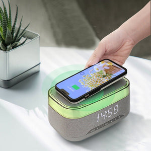 Smart Multi - Function Alarm Clock with Bluetooth Speaker, Wireless - Yahko Merchandise