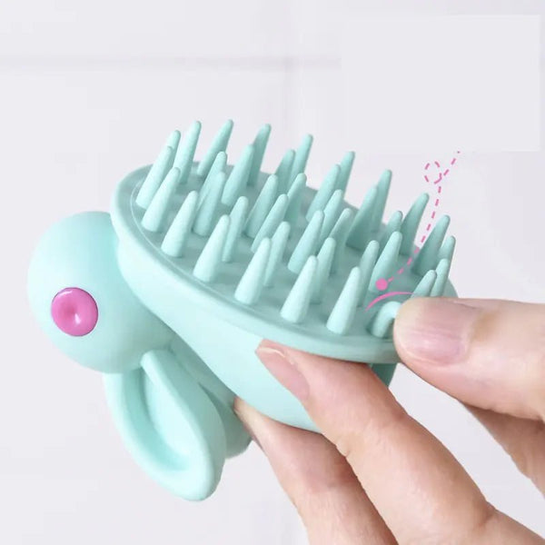 Soft Rubber Shampoo Brush for Kids' Scalp Massage - Yahko Merchandise