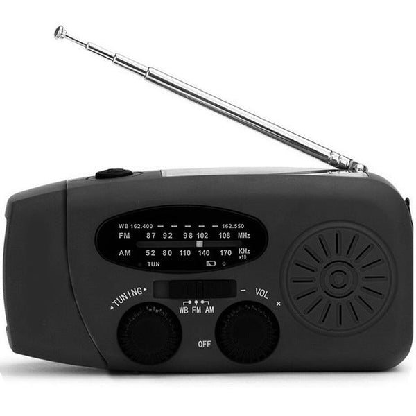 Solar hand crank radio flashlight - Yahko Merchandise