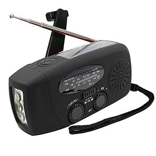Solar hand crank radio flashlight - Yahko Merchandise