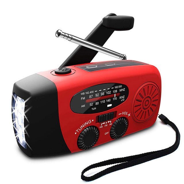 Solar hand crank radio flashlight - Yahko Merchandise