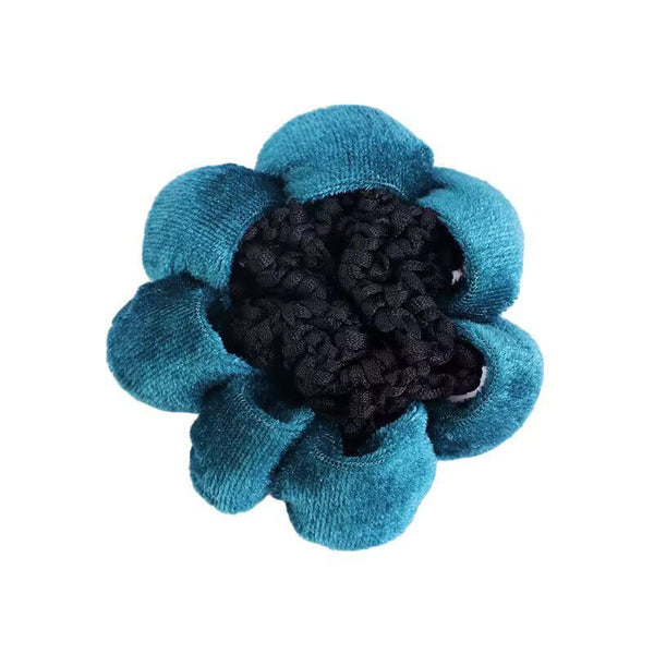 Solid Color Performance Dance Velvet Headband With Hair Mesh Bag - Yahko Merchandise