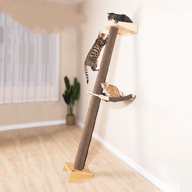 Solid Wood Large Cat Climbing Frame Cat Litter Cat Tree One Cat Shelf - Yahko Merchandise