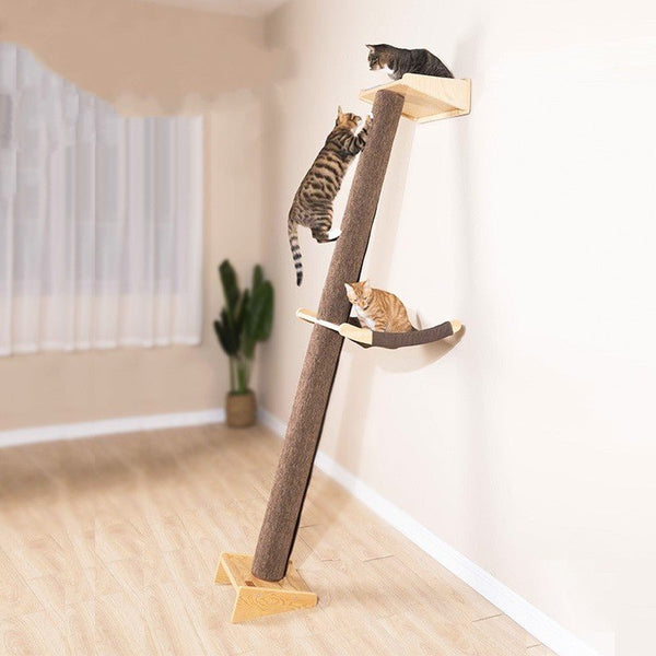 Solid Wood Large Cat Climbing Frame Cat Litter Cat Tree One Cat Shelf - Yahko Merchandise
