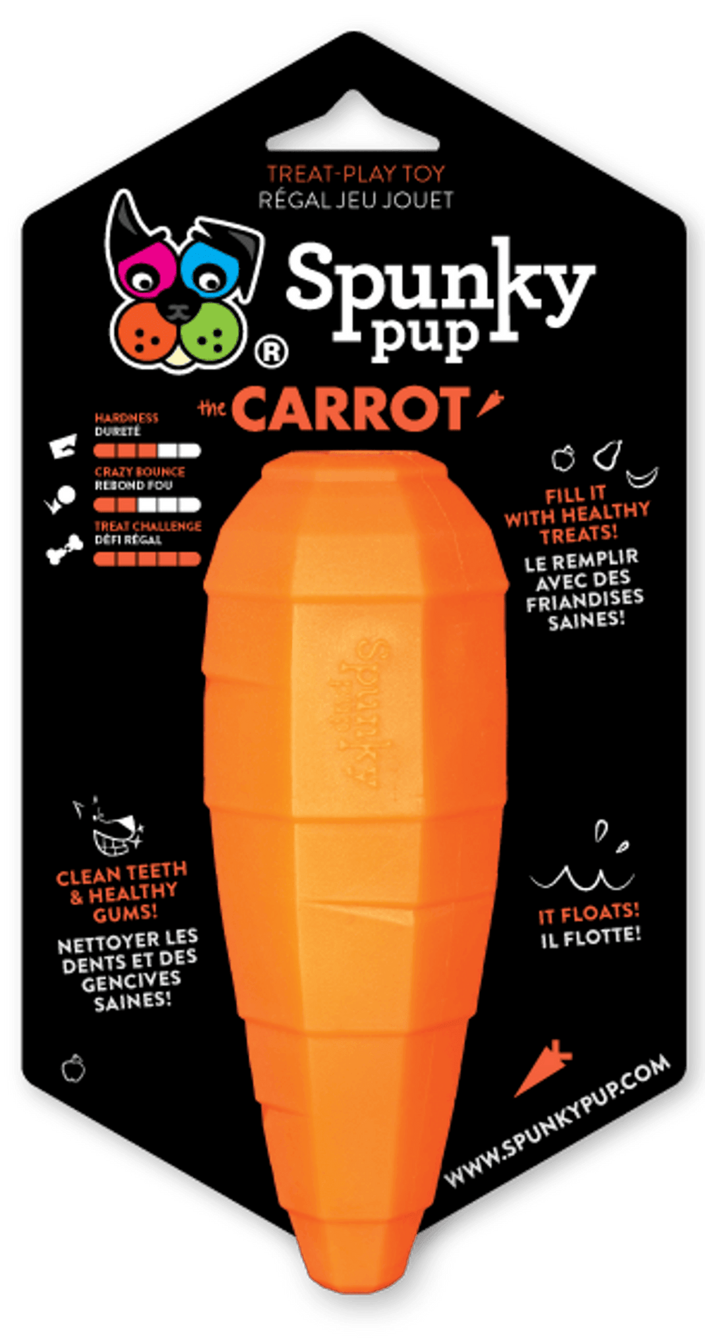 Spunky Pup Carrot Treat Dispensing Toy for Medium Dogs - Yahko Merchandise