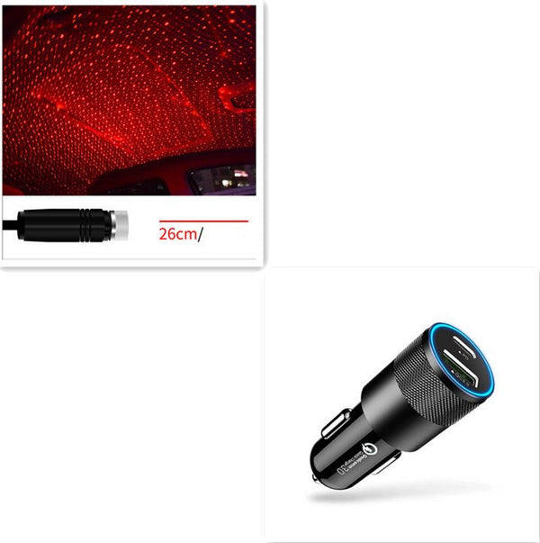 Star Light Projector Party Lights USB LED Light Interior Lighting LED Interior Car Lights Starry Sky Galaxy Night Lights - Yahko Merchandise
