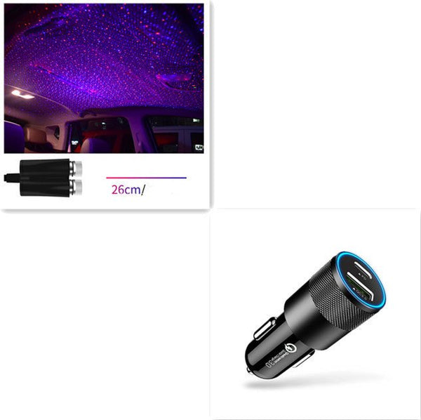 Star Light Projector Party Lights USB LED Light Interior Lighting LED Interior Car Lights Starry Sky Galaxy Night Lights - Yahko Merchandise