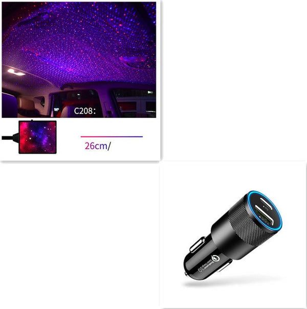 Star Light Projector Party Lights USB LED Light Interior Lighting LED Interior Car Lights Starry Sky Galaxy Night Lights - Yahko Merchandise
