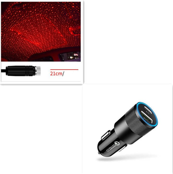 Star Light Projector Party Lights USB LED Light Interior Lighting LED Interior Car Lights Starry Sky Galaxy Night Lights - Yahko Merchandise