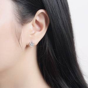 Sterling silver clover earrings - Yahko Merchandise