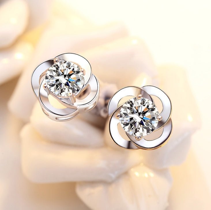 Sterling silver clover earrings - Yahko Merchandise