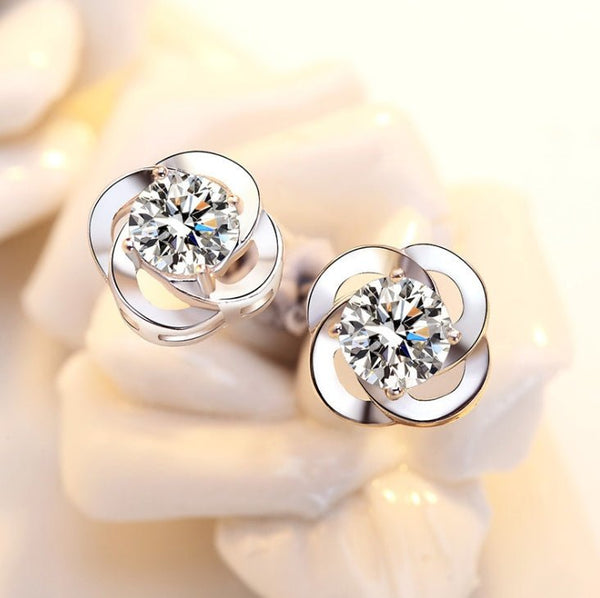 Sterling silver clover earrings - Yahko Merchandise