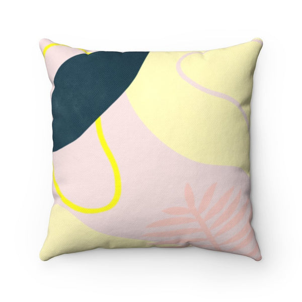 Summary Green Leaf Square Pillow Home Decoration Accents - 4 Sizes - Yahko Merchandise