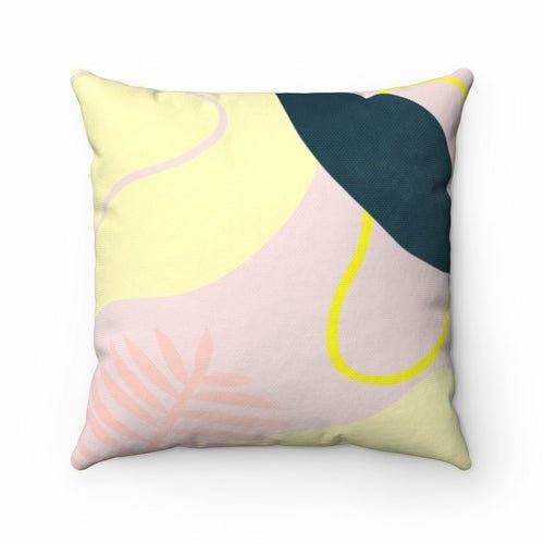 Summary Green Leaf Square Pillow Home Decoration Accents - 4 Sizes - Yahko Merchandise