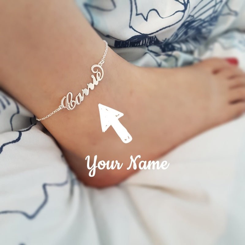 Summer Personalized Custom Name Anklets For Women Stainless Steel Cable Chain Gold Colour Sandy Beach Exquisite Jewelry Present - Yahko Merchandise