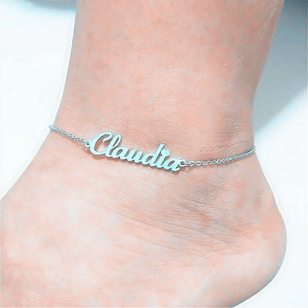 Summer Personalized Custom Name Anklets For Women Stainless Steel Cable Chain Gold Colour Sandy Beach Exquisite Jewelry Present - Yahko Merchandise
