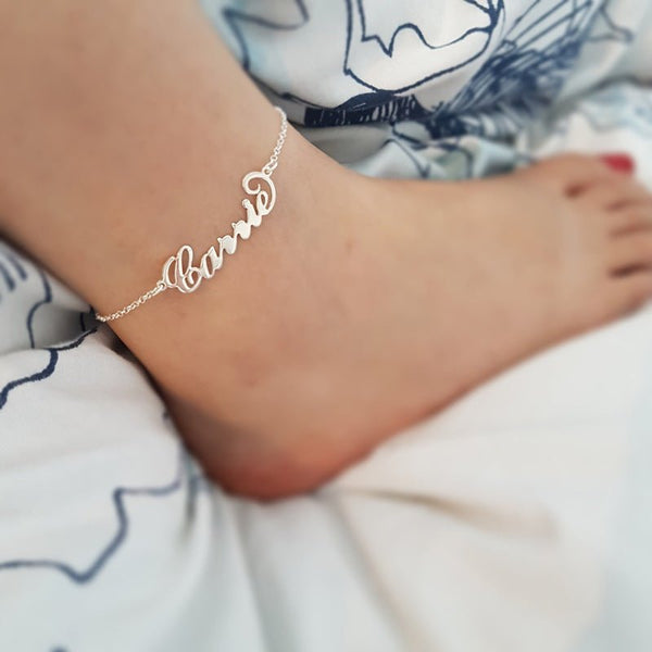 Summer Personalized Custom Name Anklets For Women Stainless Steel Cable Chain Gold Colour Sandy Beach Exquisite Jewelry Present - Yahko Merchandise